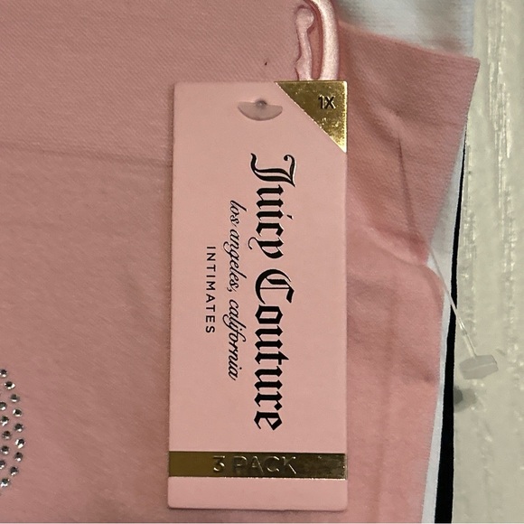 Juicy Couture 3 Pk Women's Rhinestones Underwear Panties Intimates plus size - Picture 12 of 12